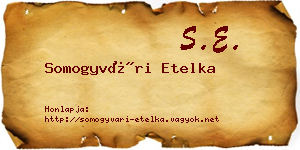Somogyvári Etelka névjegykártya